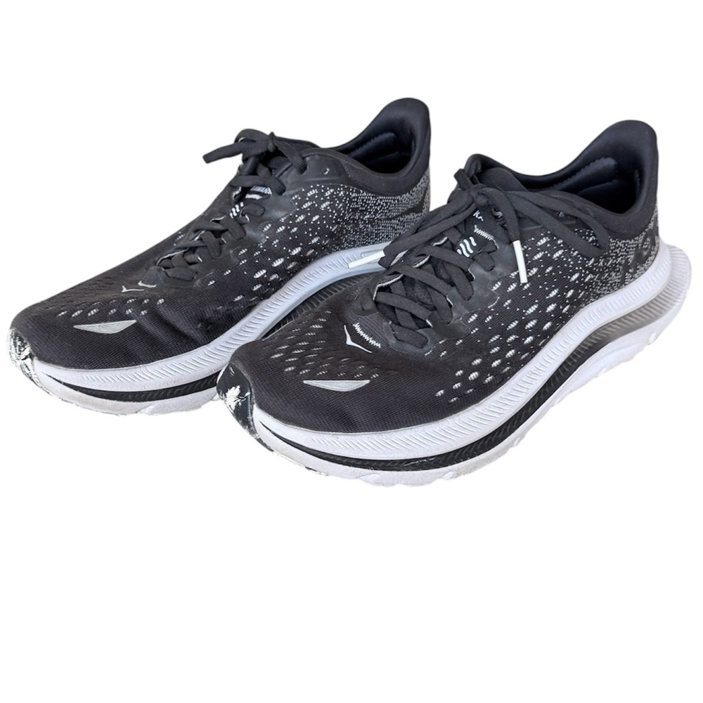 Hoka One One Kawana women’s 8 lace up black & white colorway running shoes
